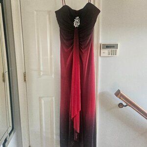 Onyx nite red and black gown/prom dress